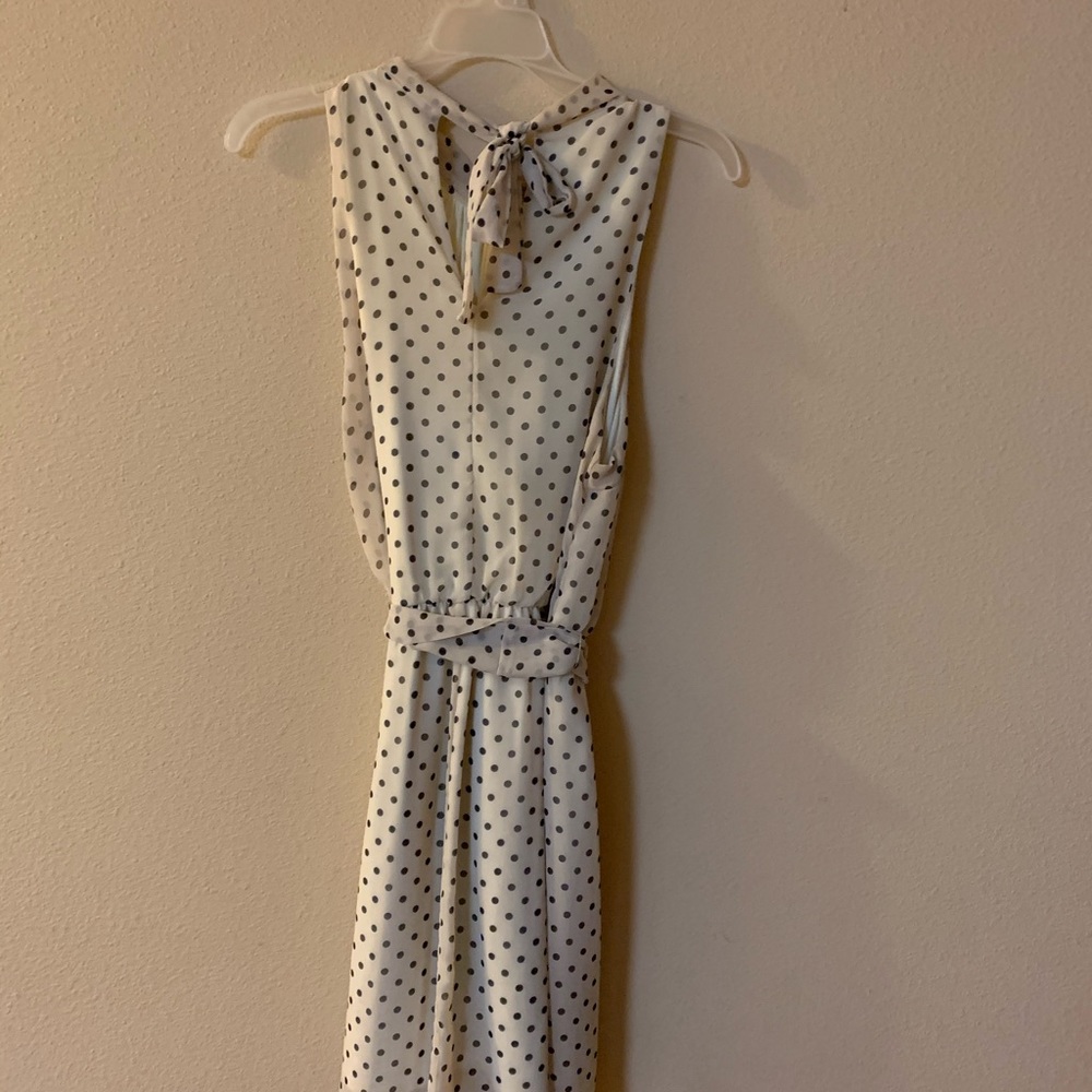 Anthropology black/white polka dot dress